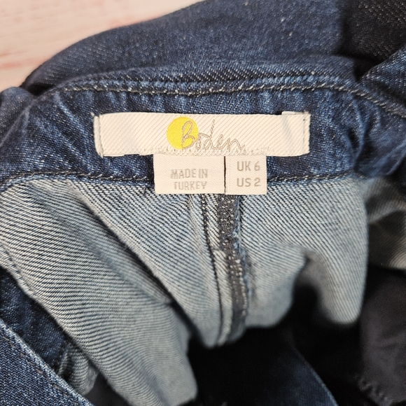 NWT Boden Cara Denim Paperbag Tie Midi Skirt - Picture 6 of 15